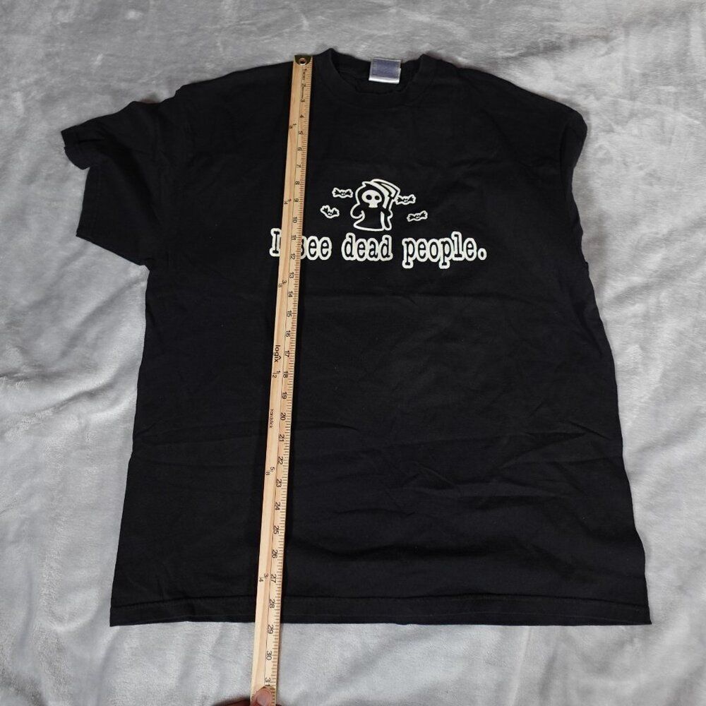 Vintage I See Dead People Reaper T Shirt Mens XL Slim Fit Glow In The Dark Y2K - Picture 8 of 8